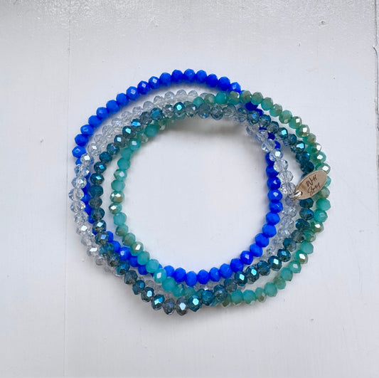 Mimi Set of 4 Bracelets - Blue