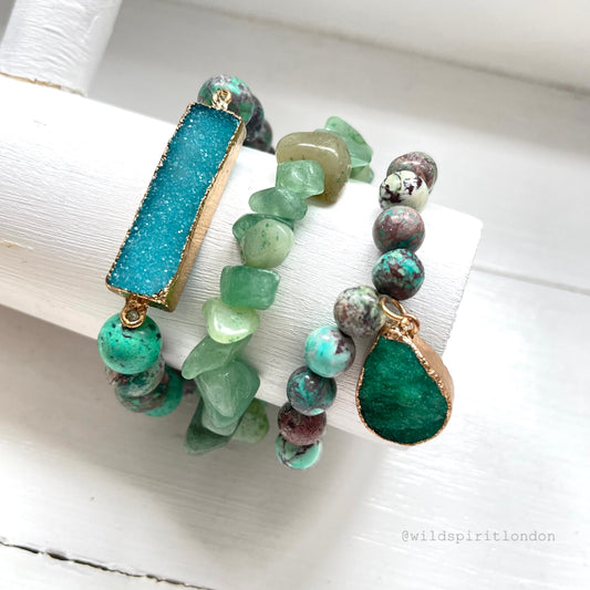 Jade Set of 3 Bracelets