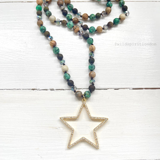 Green Starstruck Necklace